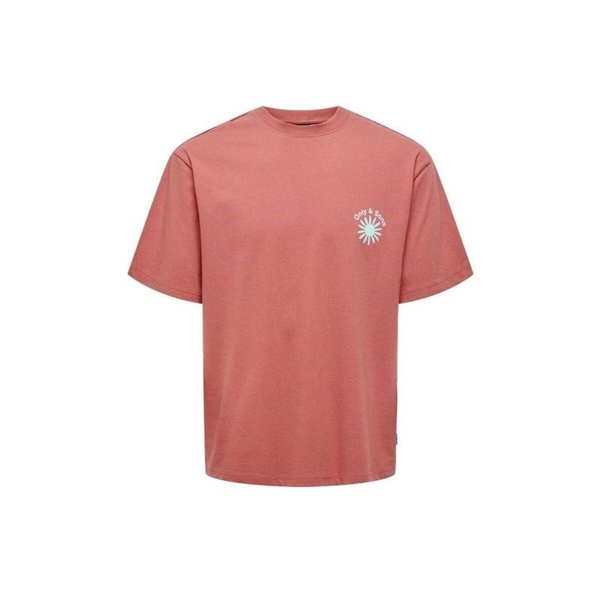 Heren-T-Shirt met Korte Mouwen Only & Sons Onskasen Rlx Zalm