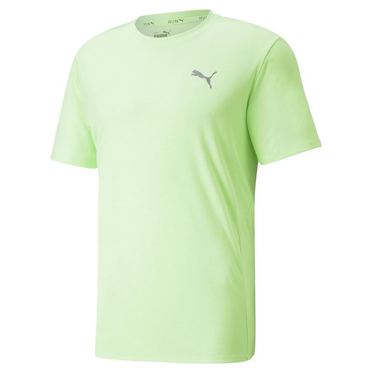 Heren-T-Shirt met Korte Mouwen Puma Run Favorite Limoengroen
