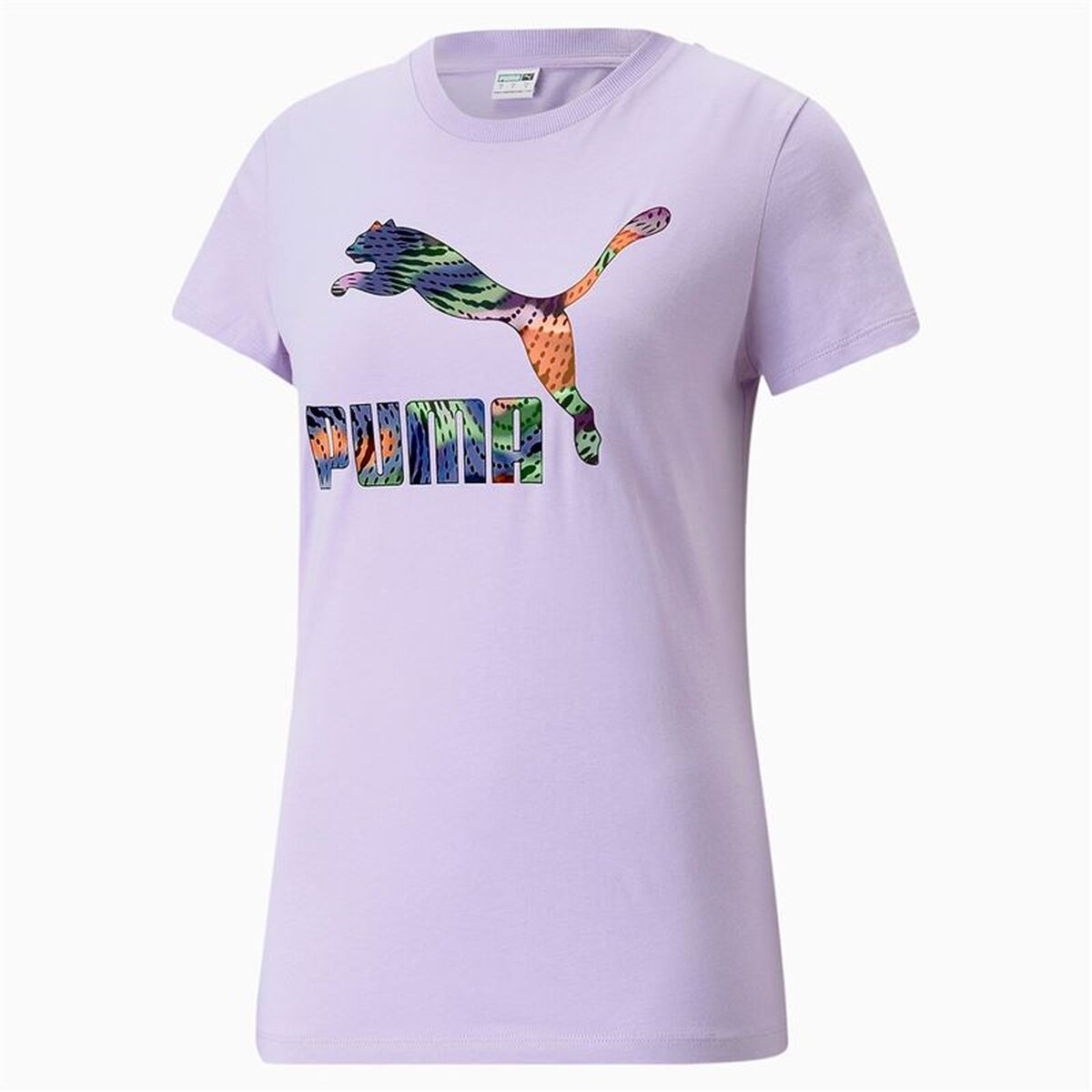 Dames-T-Shirt met Korte Mouwen Puma Classics Lavendel