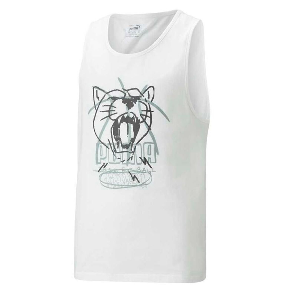 Basketbal T-shirt Puma Wit