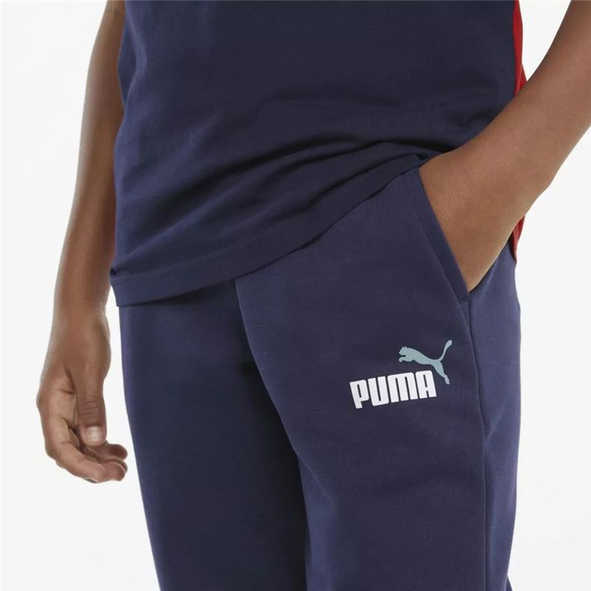Lange sportbroek Puma Marineblauw