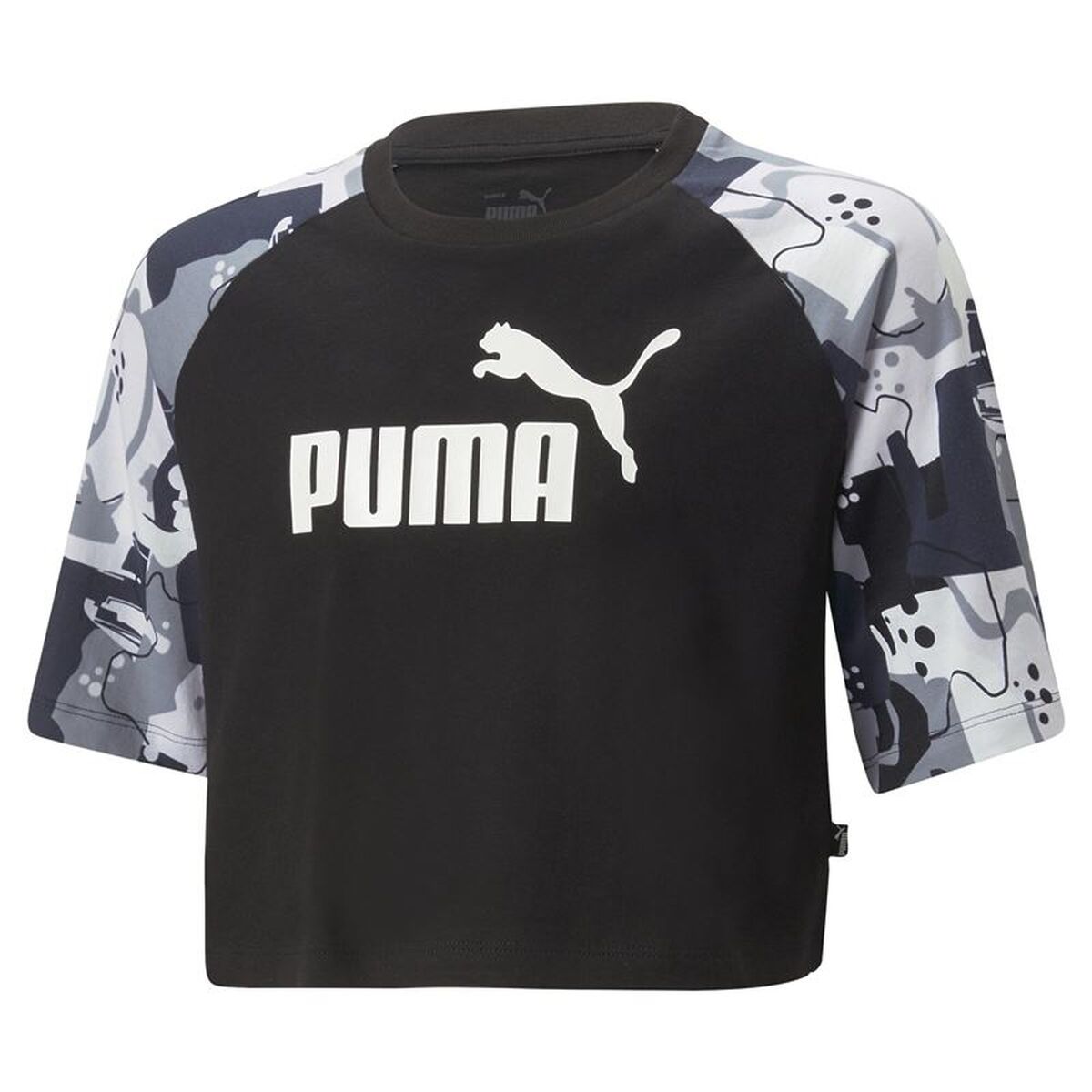 T-Shirt met Korte Mouwen voor kinderen Puma Ess+ Street Art Ragl Zwart
