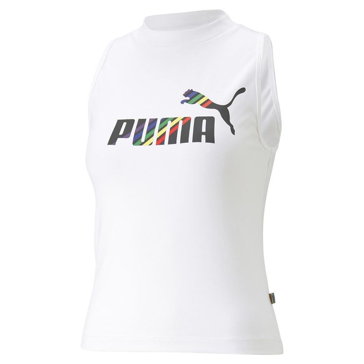 Dames-T-Shirt met Korte Mouwen Puma Ess+ Love Is Love Sl Wit