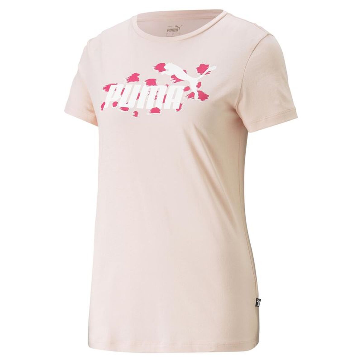 Dames-T-Shirt met Korte Mouwen Puma Ess+ Animal Zalm