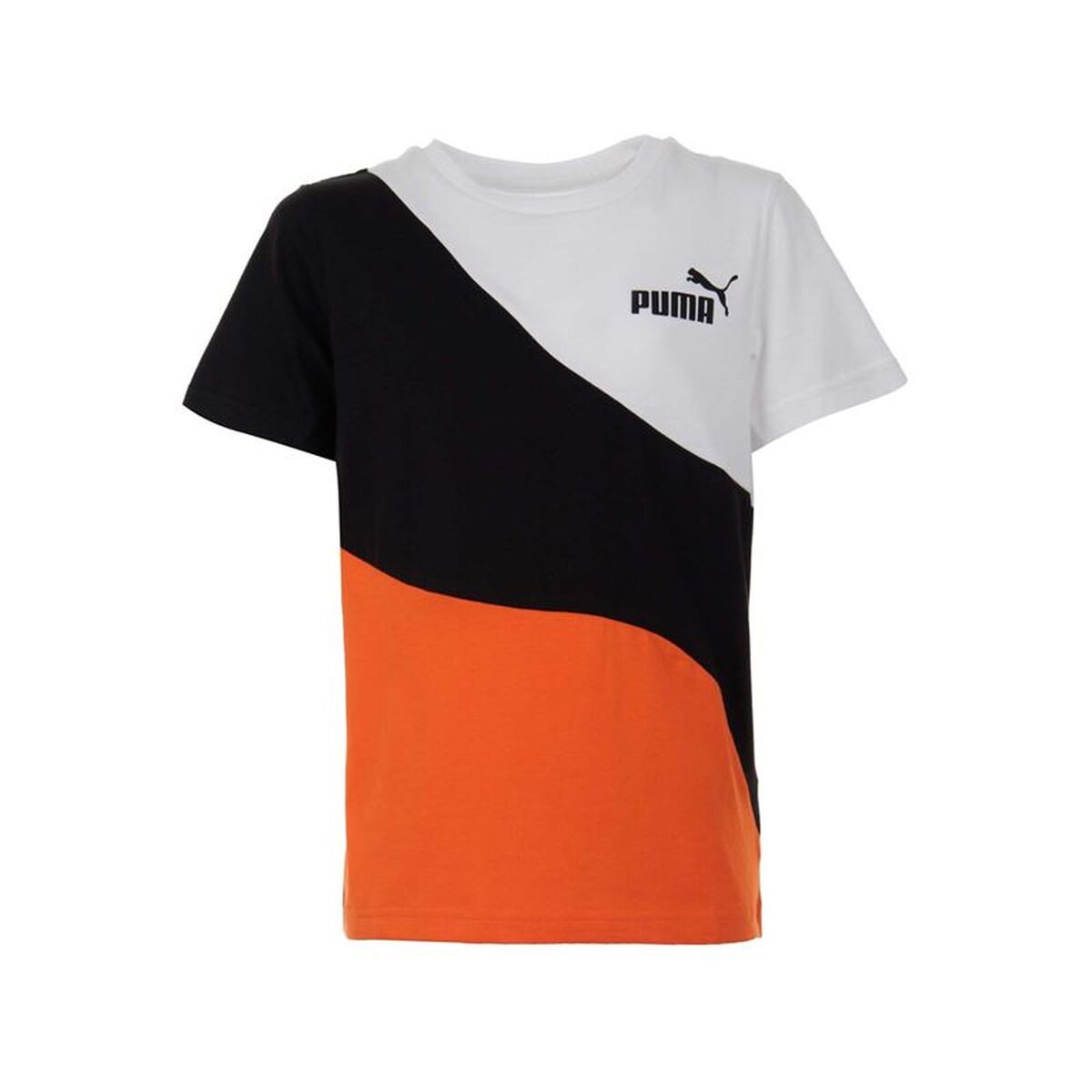 T-Shirt met Korte Mouwen voor kinderen Puma Power Cat Zwart