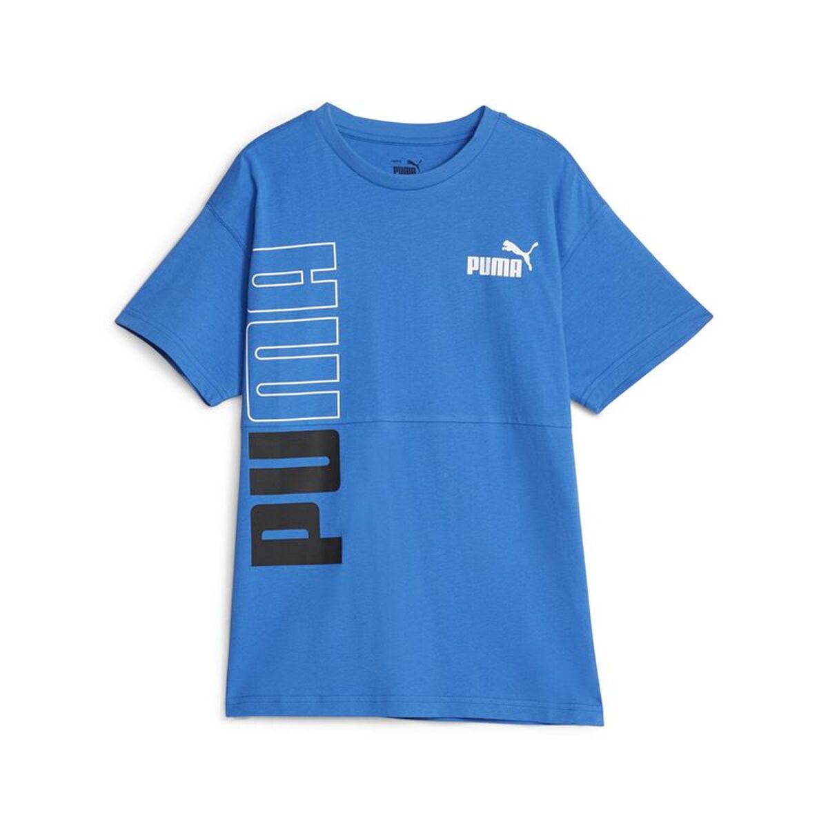 T-Shirt met Korte Mouwen voor kinderen Puma Power Colorblock Blauw