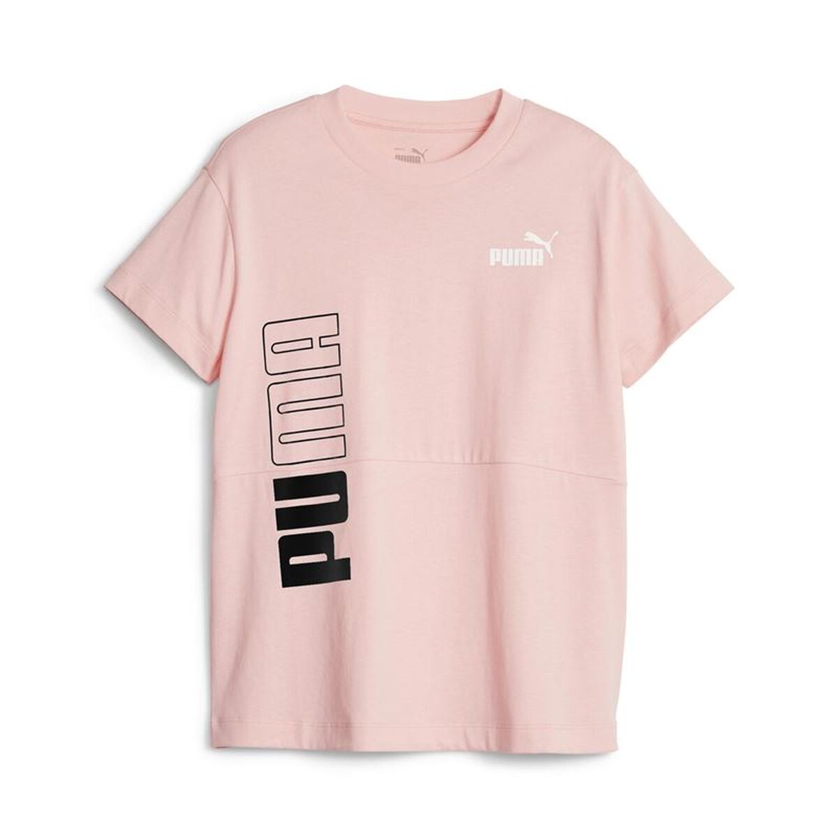 T-Shirt met Korte Mouwen voor kinderen Puma Power Colorblock Zalm