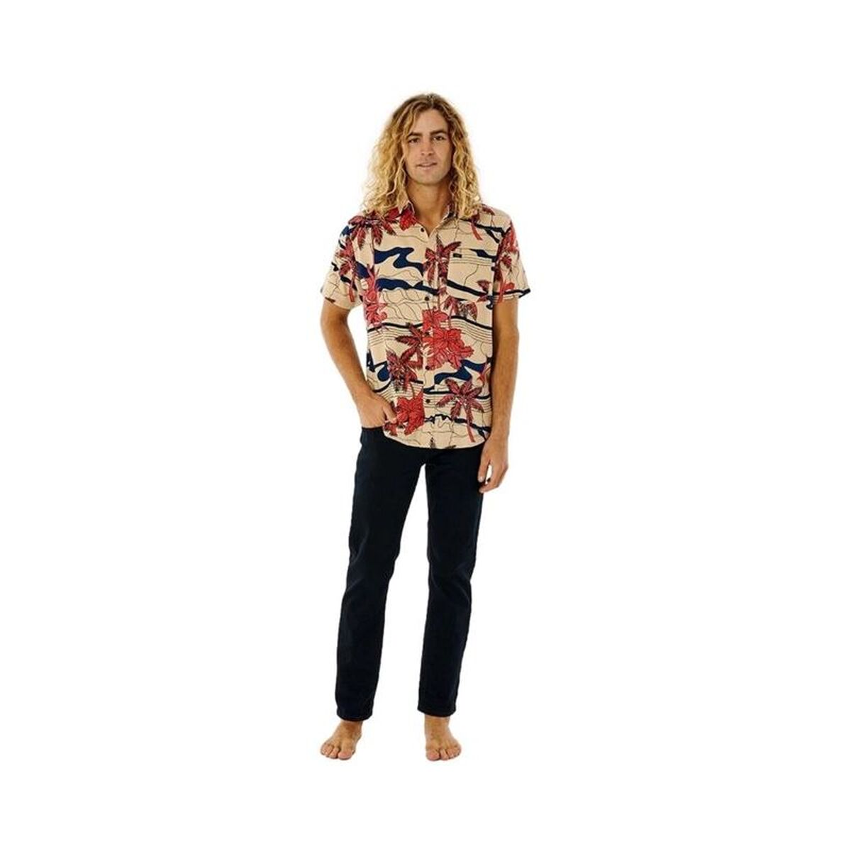 Overhemd Rip Curl Barrel Killa Bone Lichtbruin