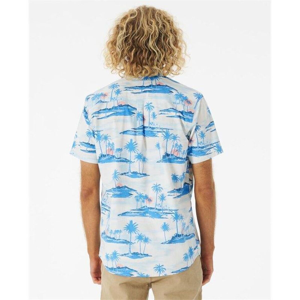 Mens Long Sleeve Shirt Rip Curl Dreamers Bone Water (L)