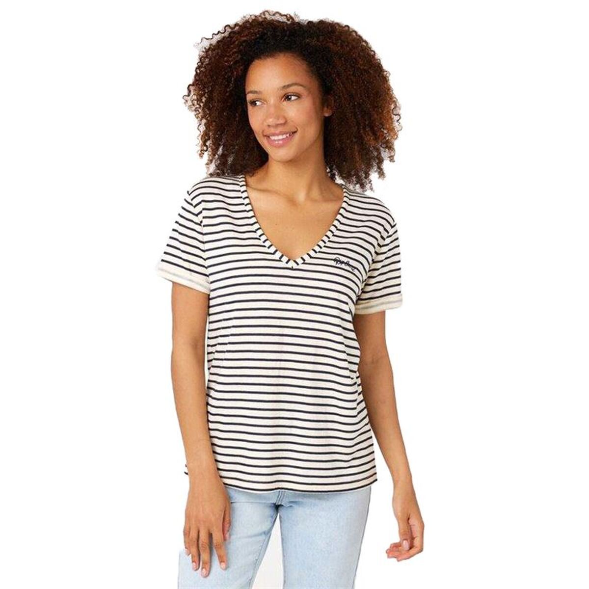 Dames-T-Shirt met Korte Mouwen Rip Curl Limonade Zwart