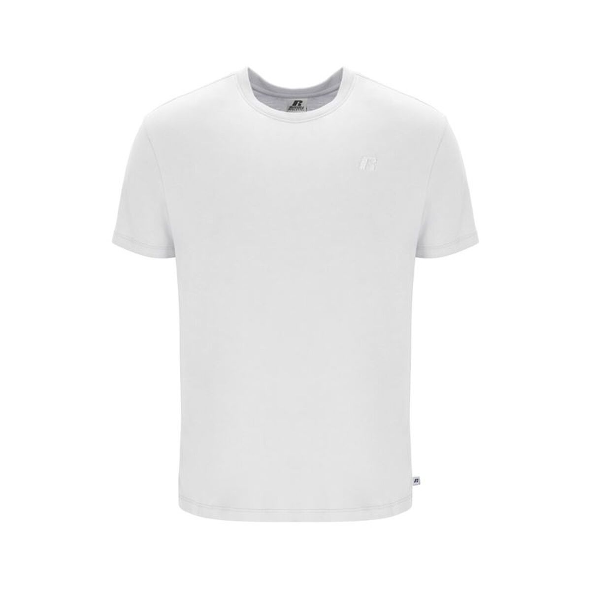 Heren-T-Shirt met Korte Mouwen Russell Athletic Amt A30011 Wit