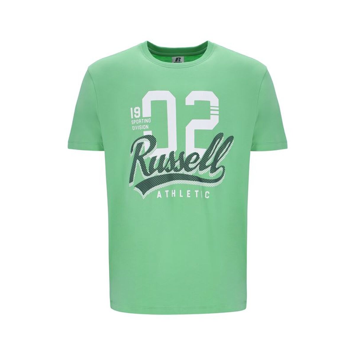 Heren-T-Shirt met Korte Mouwen Russell Athletic Amt A30101 Lichtgroen