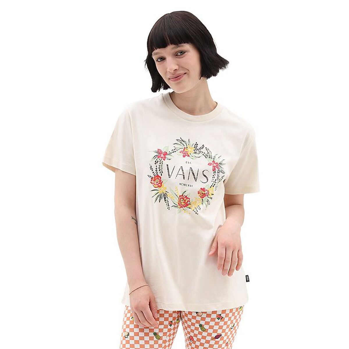 Dames-T-Shirt met Korte Mouwen Vans Wreath Of Flowers Bff Tee-B