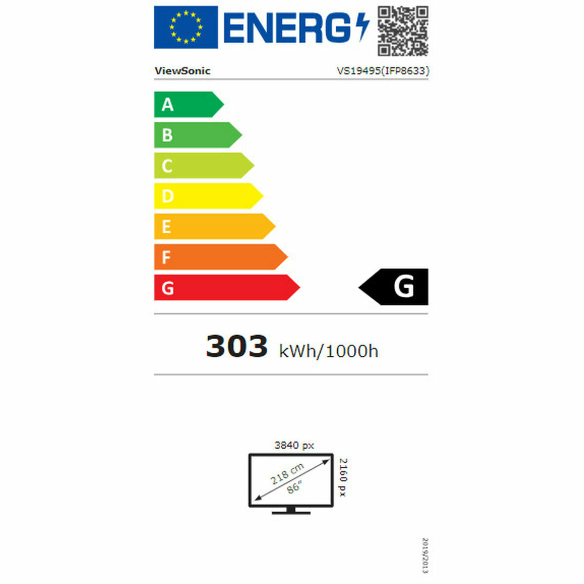 Afbeeldingen van Videowall Monitor ViewSonic IFP8633-G 4K Ultra HD 86"