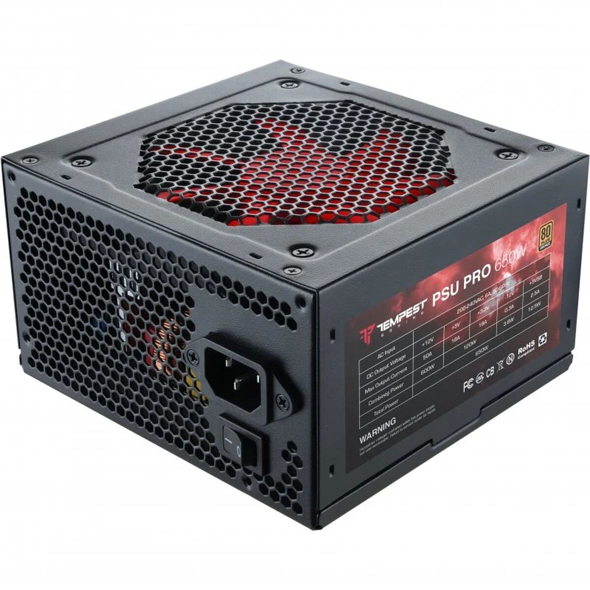 Source d'alimentation Gaming Tempest PSU PRO 650W