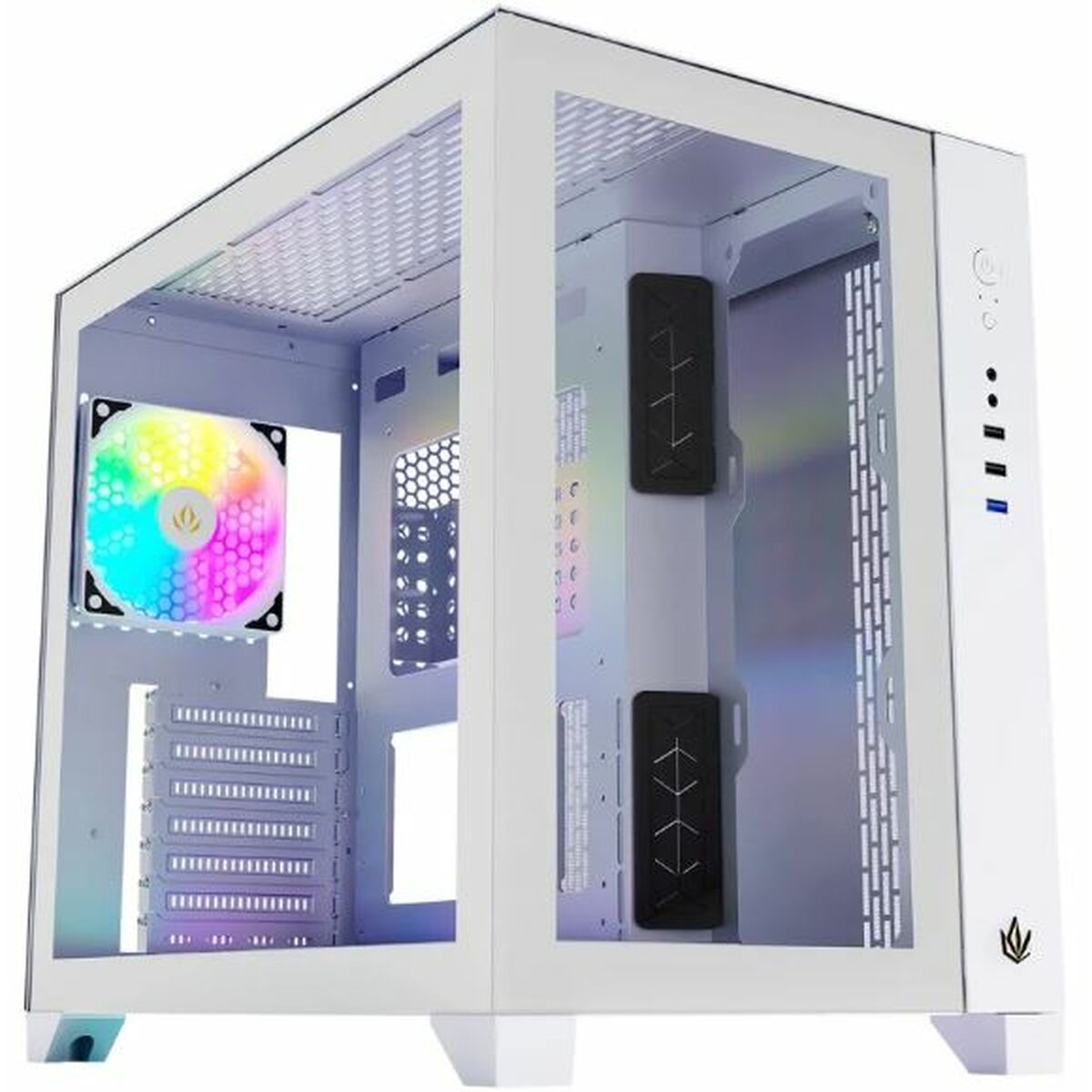 Case computer desktop ATX Forgeon Tiberium ARGB Bianco