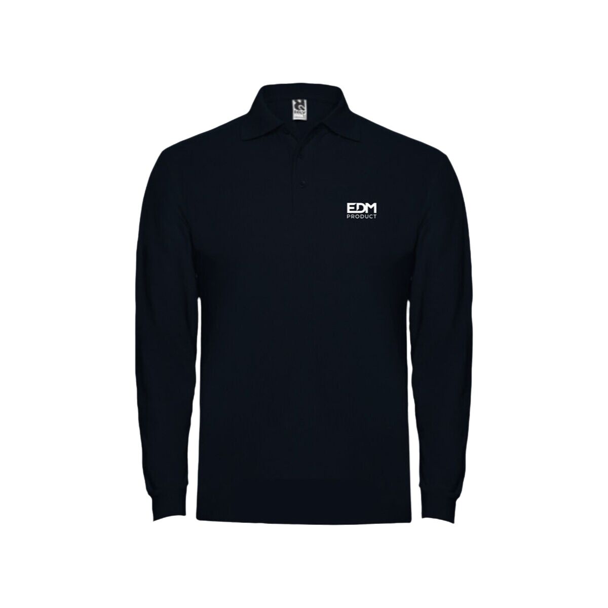 Polo à manches longues homme EDM Noir