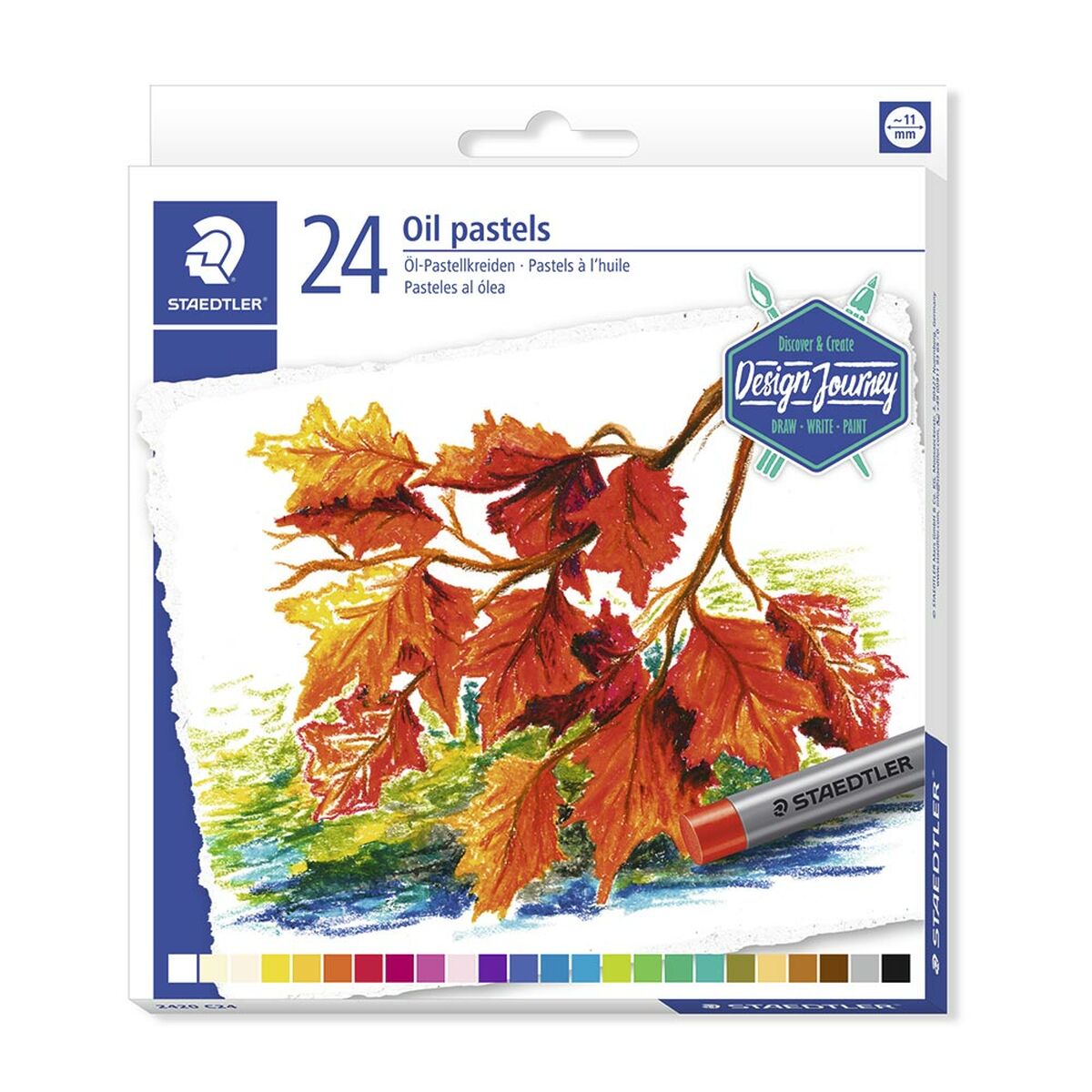 Crayons gras de couleur Staedtler Design Journey 24 Pièces Multicouleur