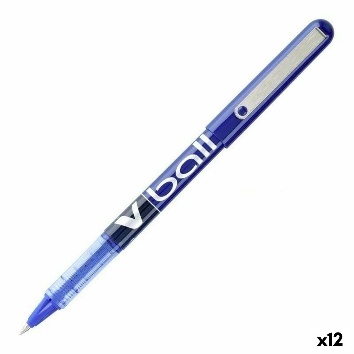 Crayon Roller Pilot V Ball 0,7 mm Bleu Métal/Plastique (12 Unités)