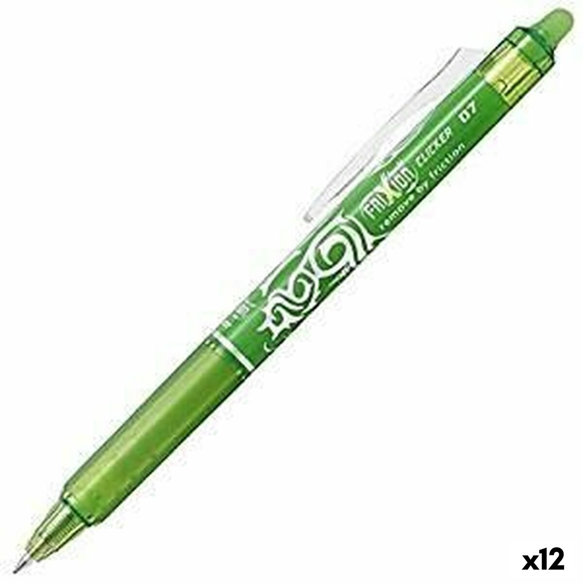 Crayon Pilot Frixion Clicker Encre effaçable Vert 0,4 mm 12 Unités
