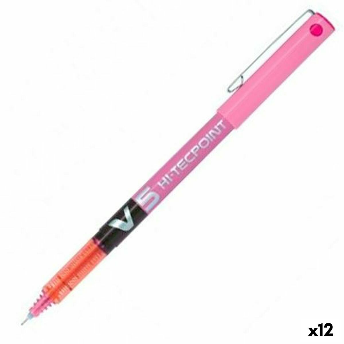 Crayon Roller Pilot V5 Rose 0,3 mm Aiguille (12 Unités)