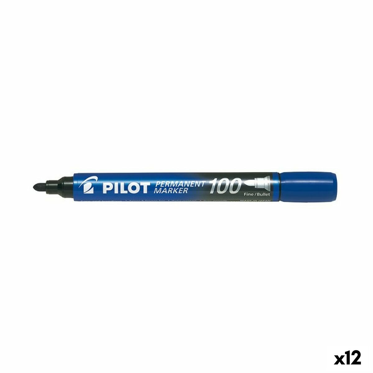 Marqueur permanent Pilot SCA-100 Bleu 1 mm (12 Unités)