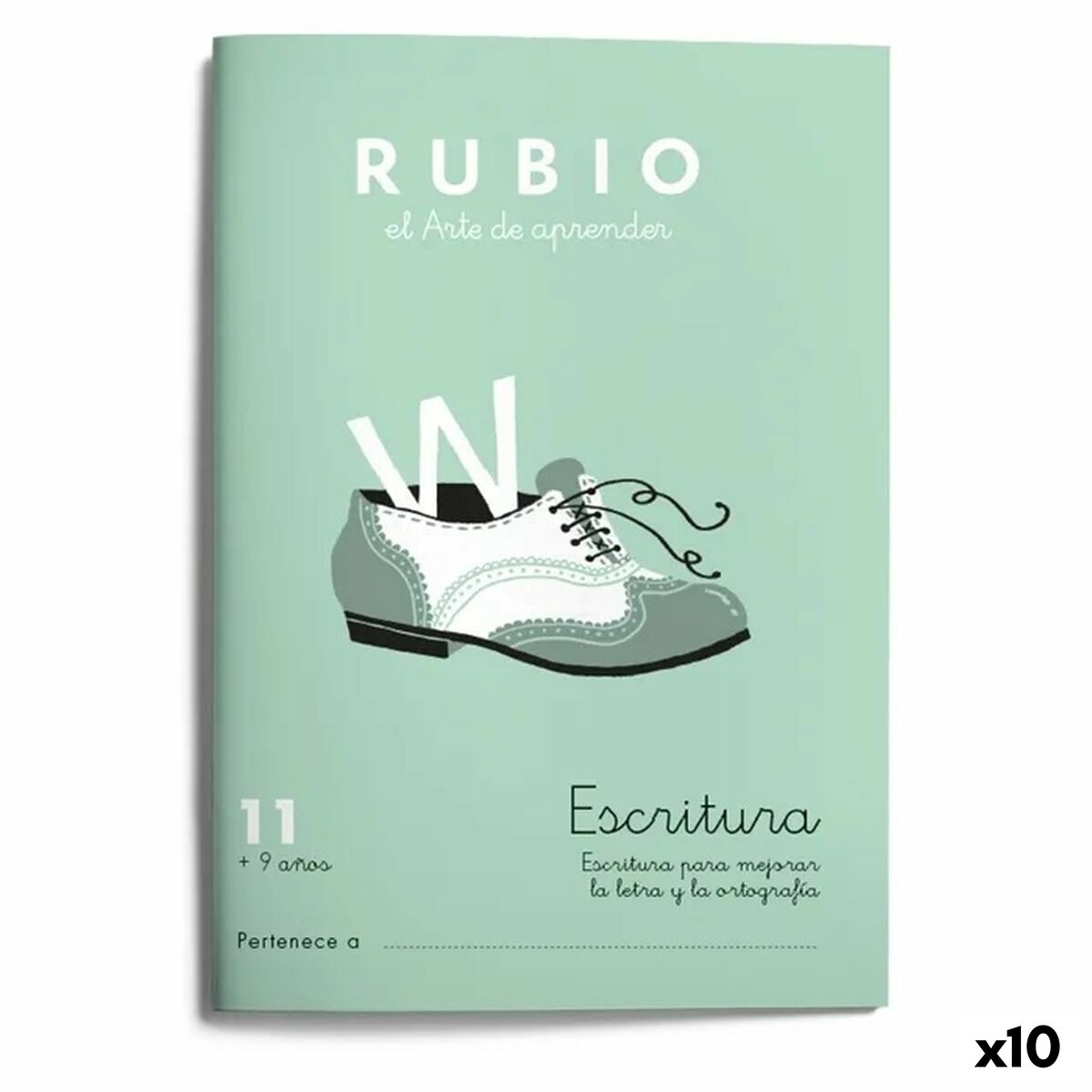 Cahier d'écriture et de calligraphie Rubio Nº11 A5 Espagnol 20 Volets (10 Unités)