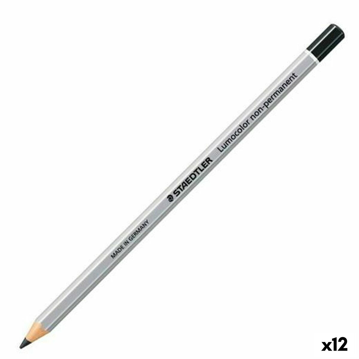 Crayon marqueur Staedtler Non-Permanent Noir (12 Unités)