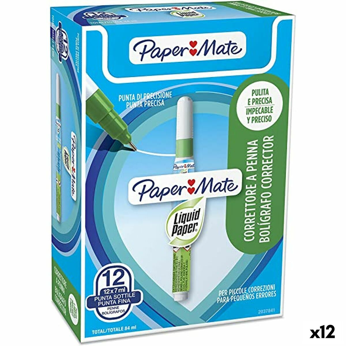 correcteur liquide Paper Mate NP10 12 Pièces 7 ml (12 Unités)