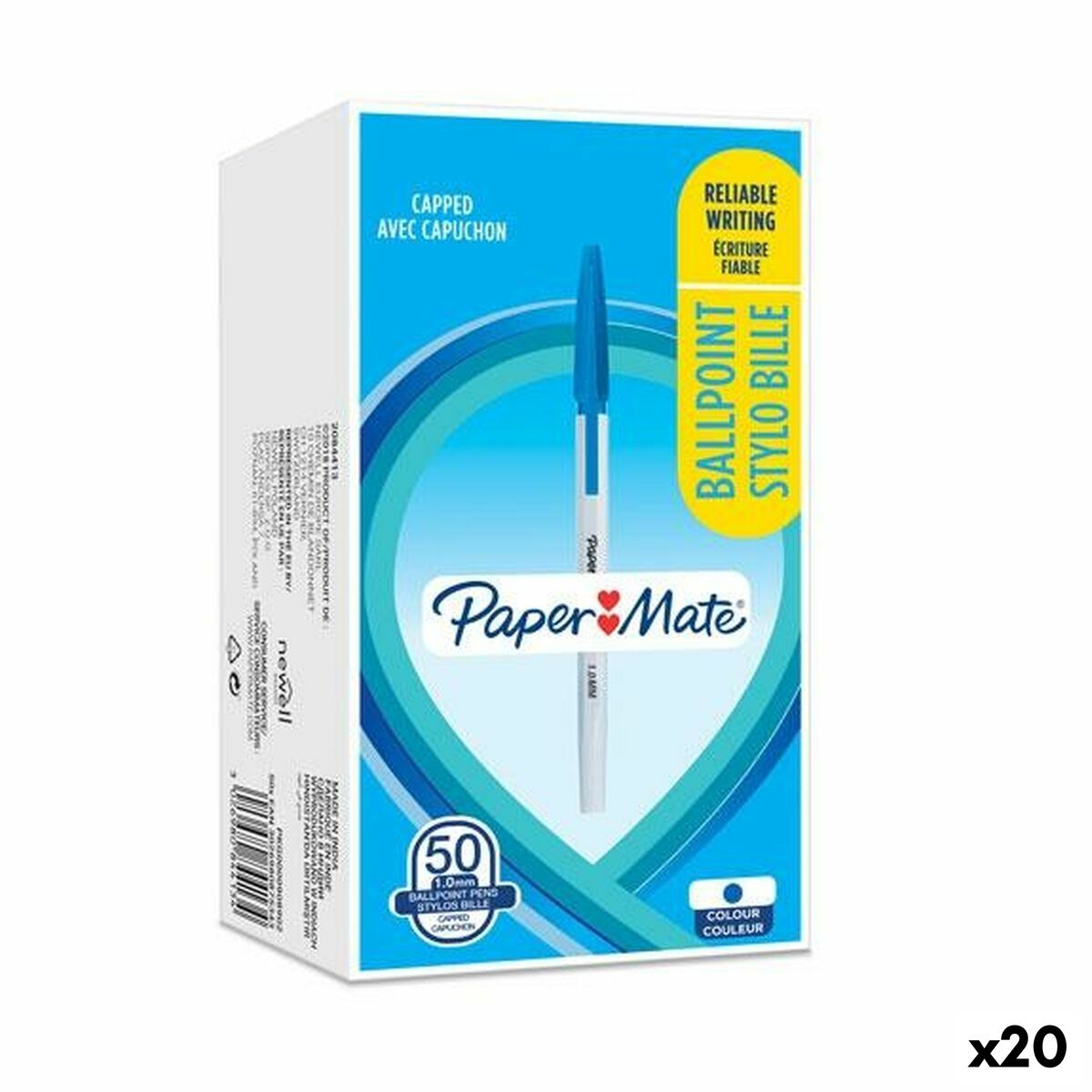Crayon Paper Mate 50 Pièces Bleu 1 mm (20 Unités)