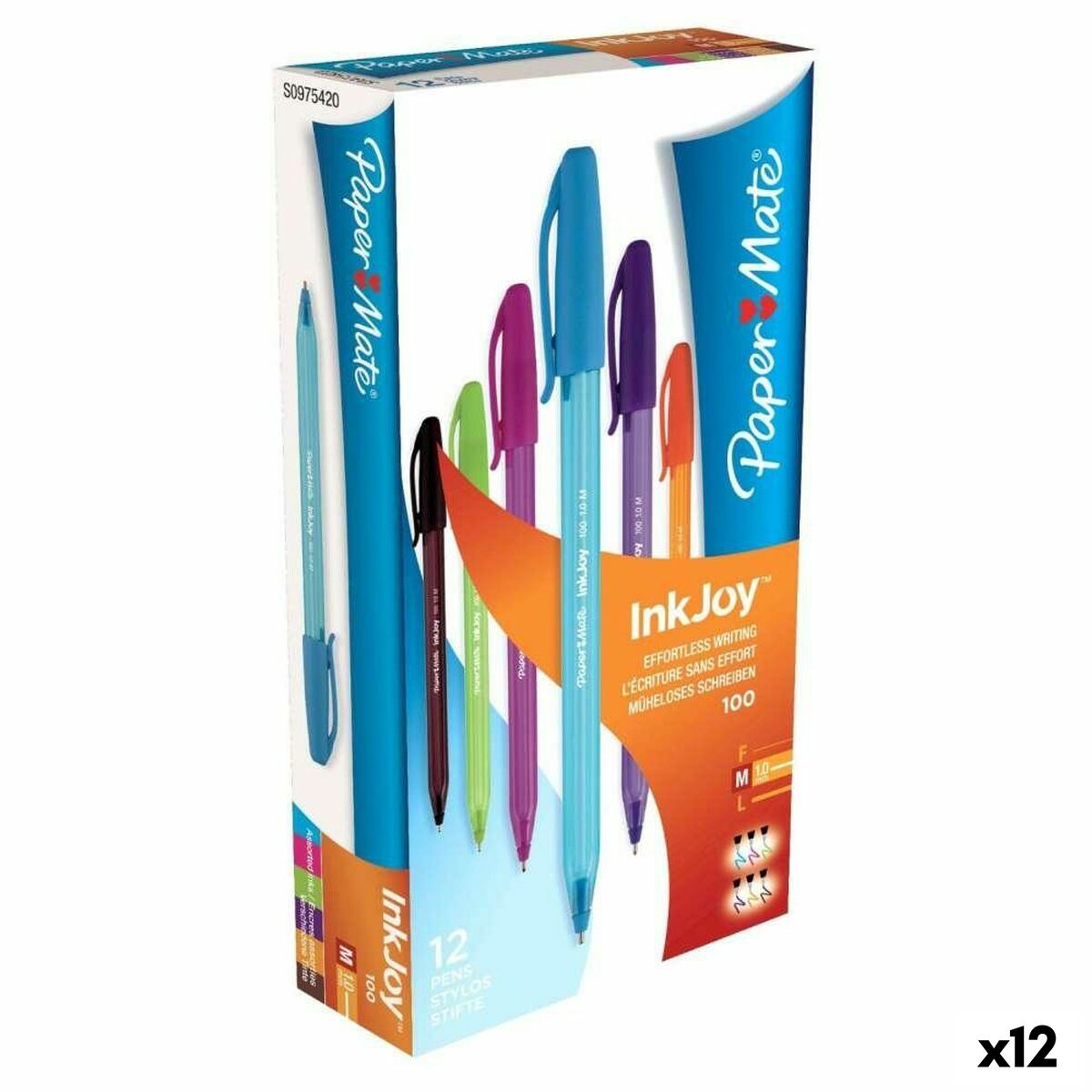 Crayon Paper Mate Inkjoy 12 Pièces Multicouleur 1 mm (12 Unités)