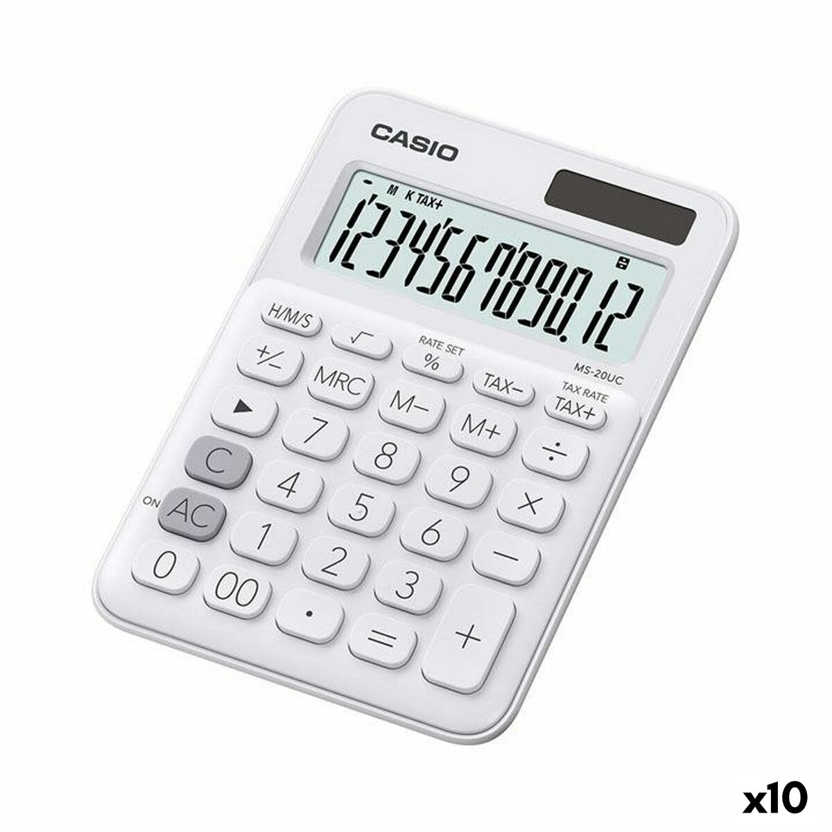Calculatrice Casio MS-20UC 2,3 x 10,5 x 14,95 cm Blanc (10 Unités)