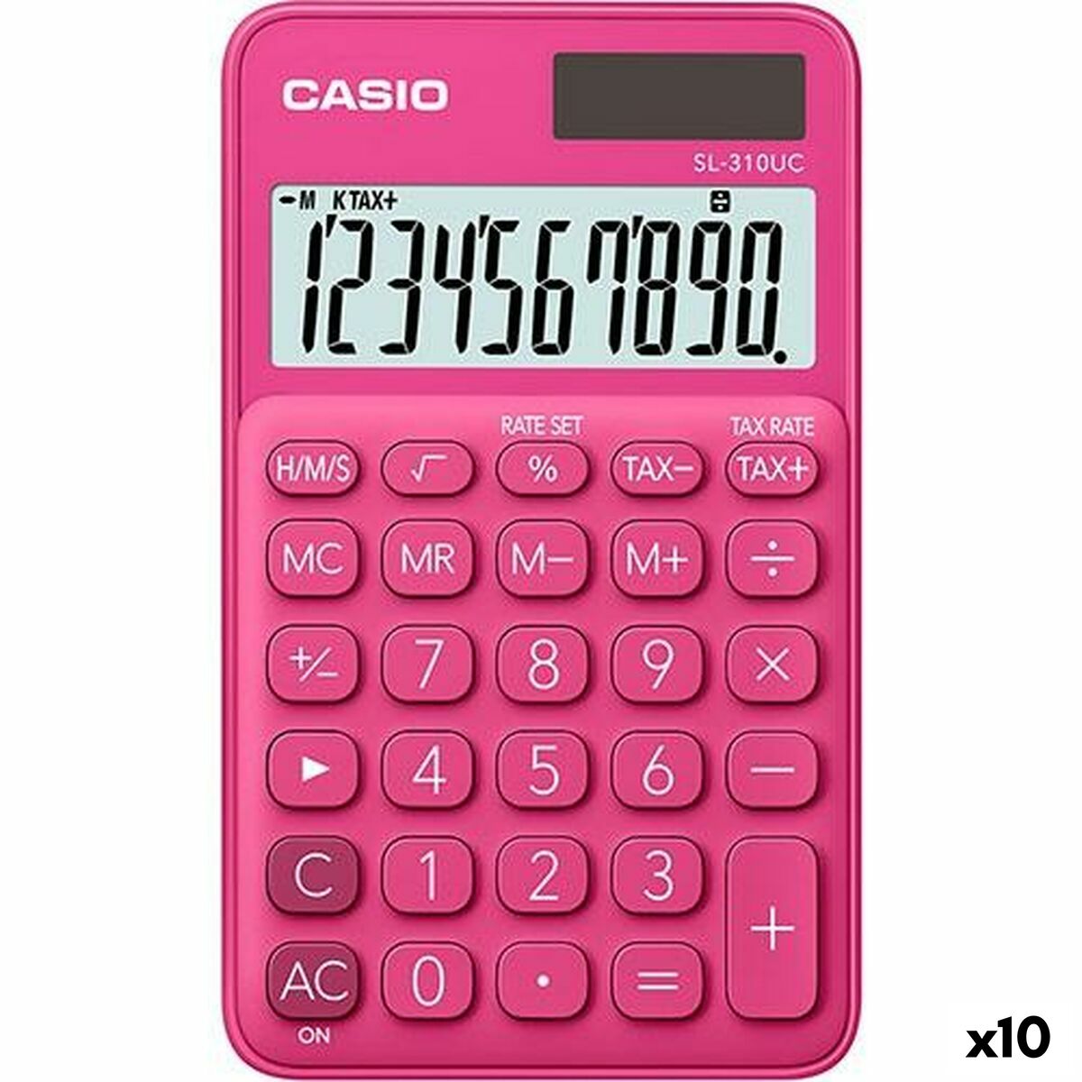 Calculatrice Casio SL-310UC Fuchsia (10 Unités)