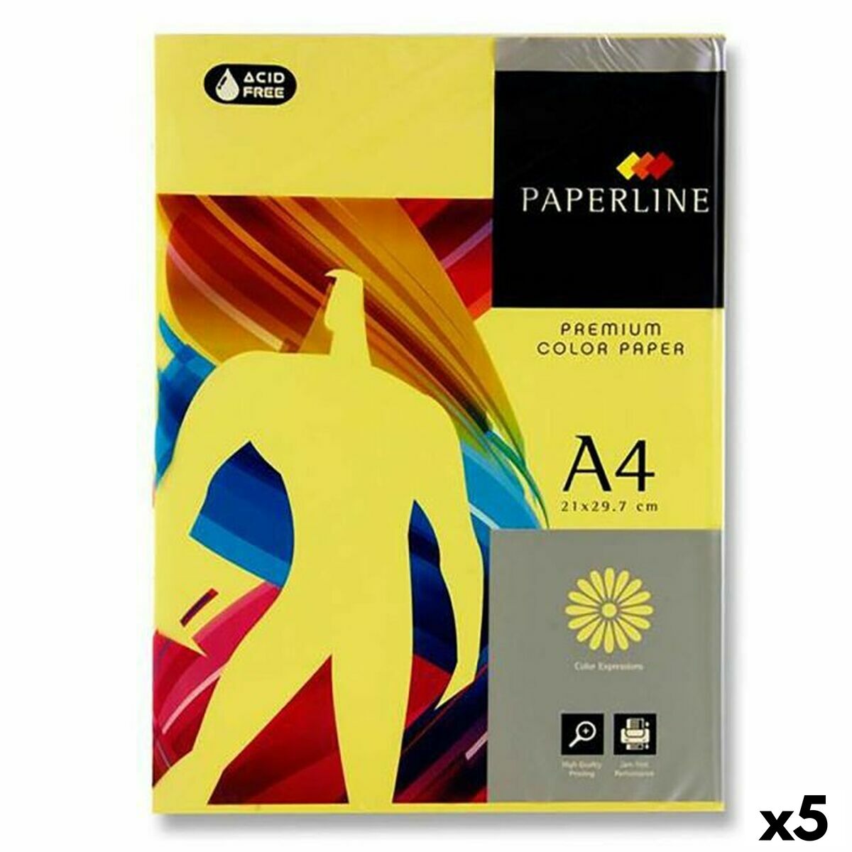 Afbeeldingen van Printer Paper Fabrisa Paperline Premium A4 80 g/m² 500 Sheets Yellow (5 Units)
