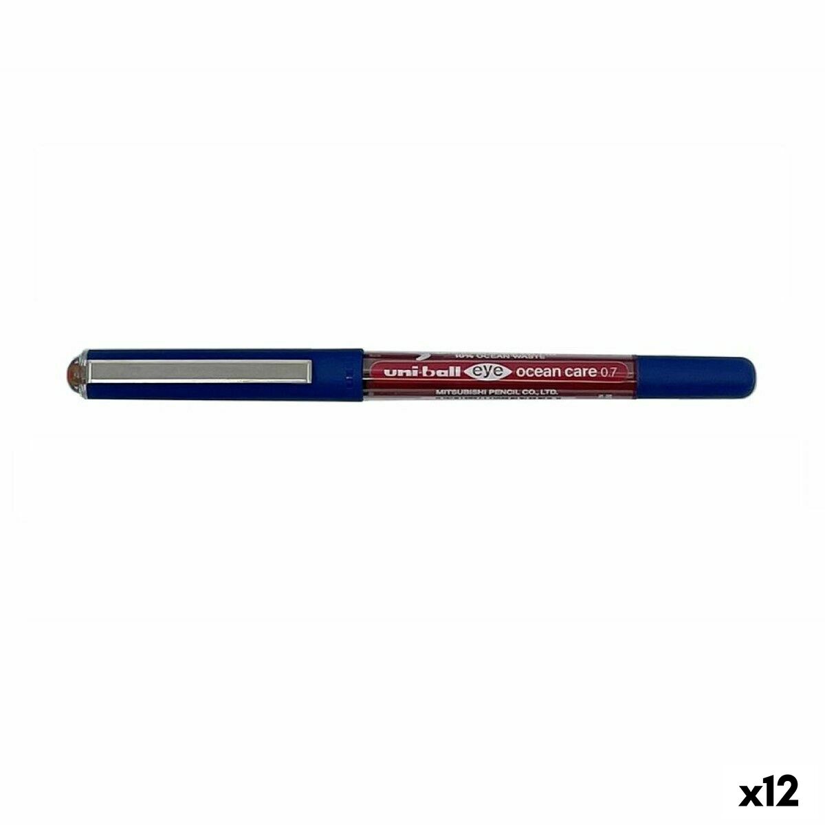 stylo à encre liquide Uni-Ball Eye Ocean Care 0,7 mm Rouge (12 Unités)