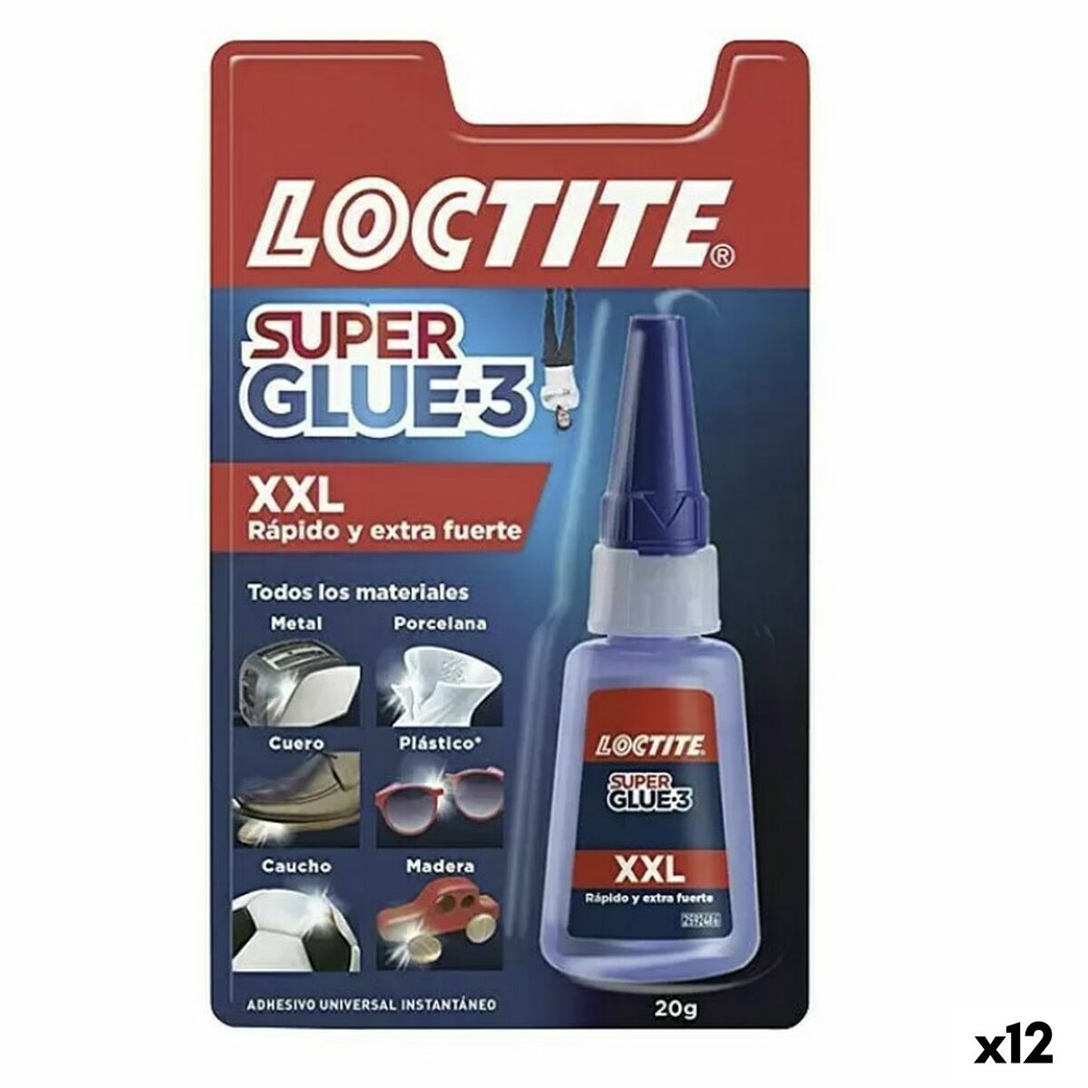 Loctite Super Glue-3 XXL Instant Adhesive 20 g (12 pakker)