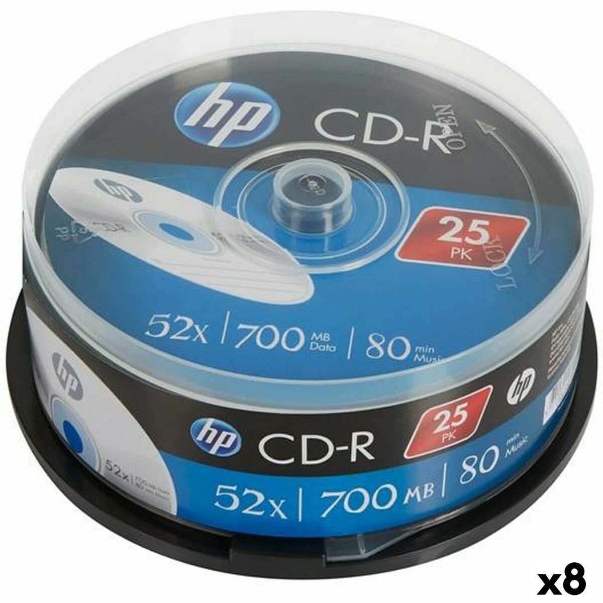 CD-R HP 700 MB 52x (8 Unités)
