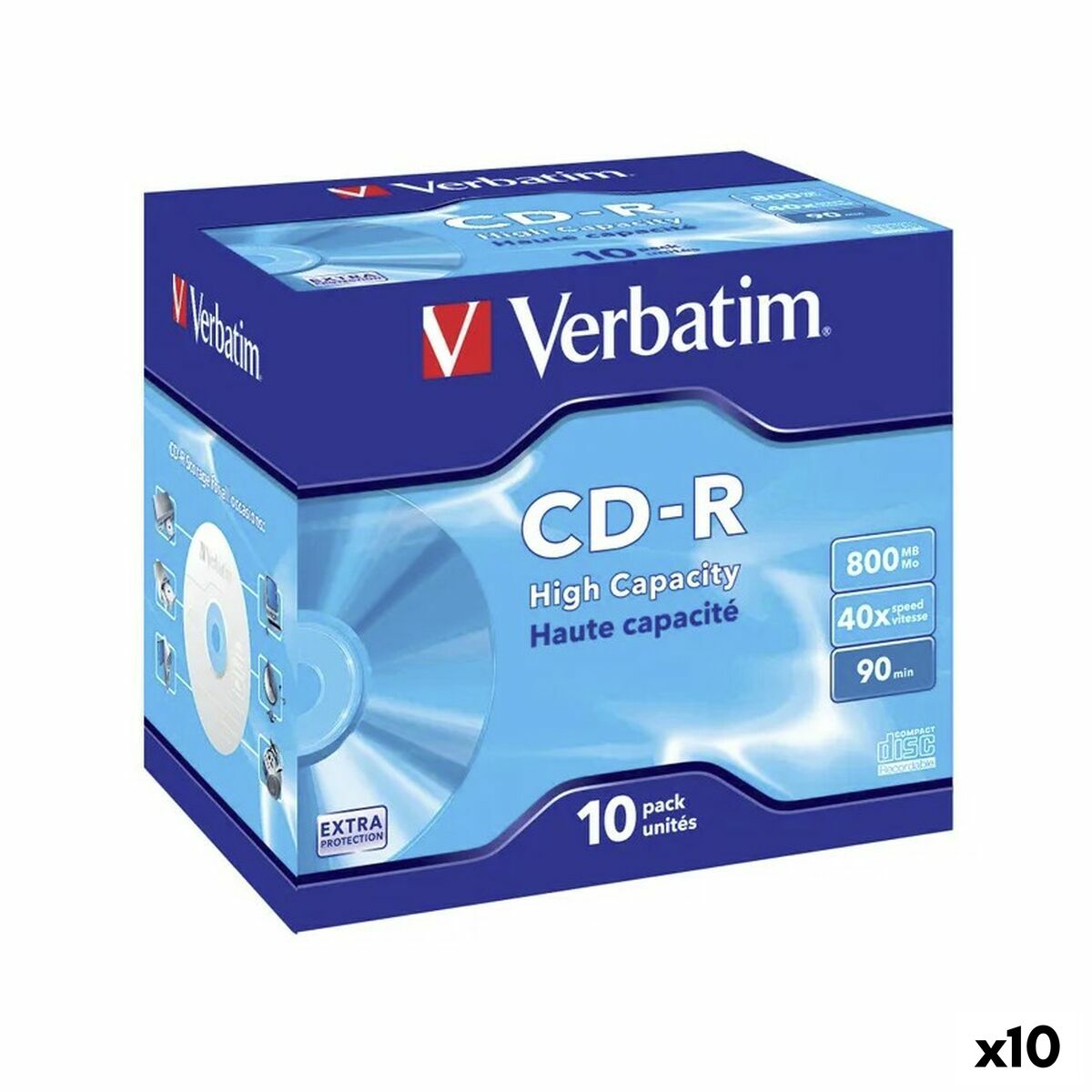 CD-R Verbatim 800 MB 40x (10 enheder)