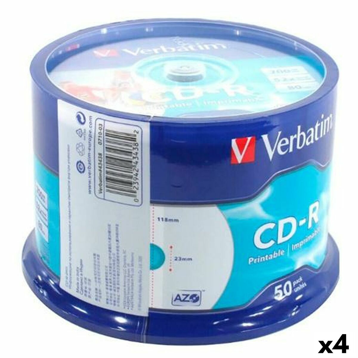 CD-R Verbatim 700 MB 52x (4 enheder)