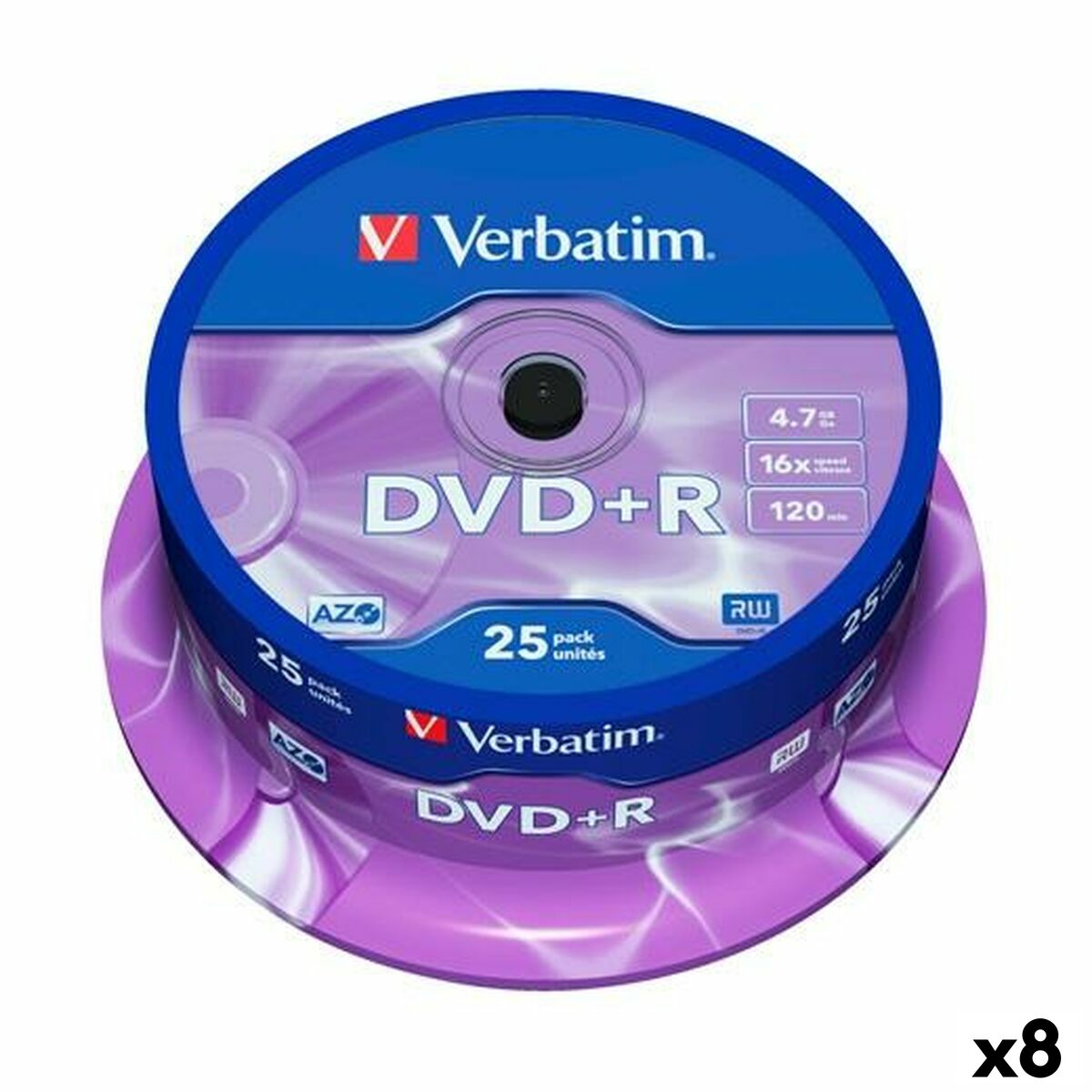 DVD + R Verbatim 4,7 GB 16x (8 enheder)