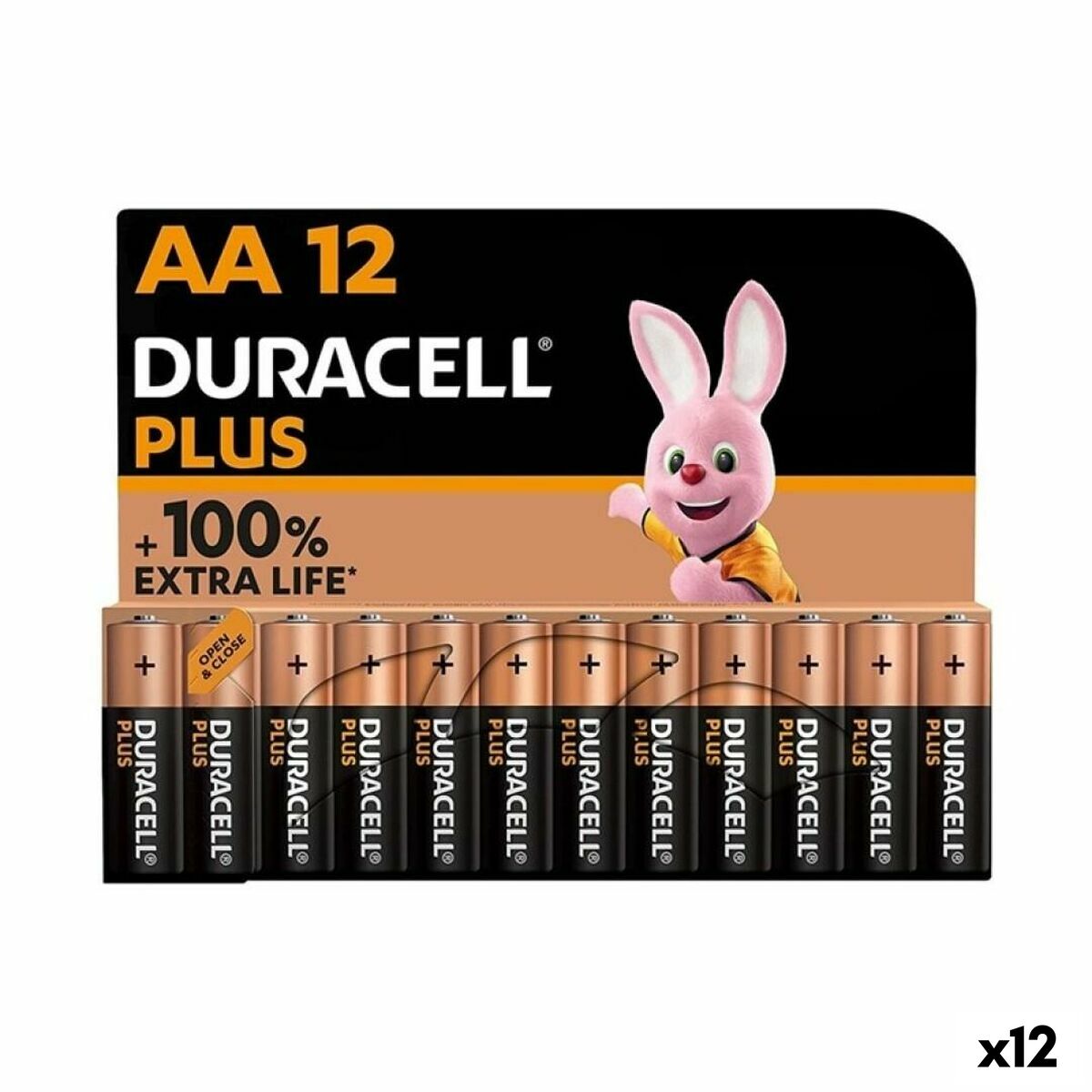 Alkalinebatterier DURACELL Plus 1,5 V LR06 (12 enheder)