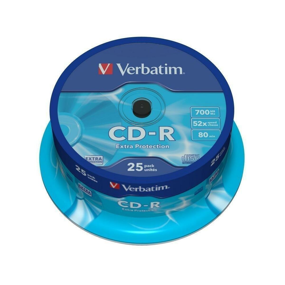 Afbeeldingen van CD-R Verbatim Extra Protection 700 MB 52x 25 Pieces (8 Units)