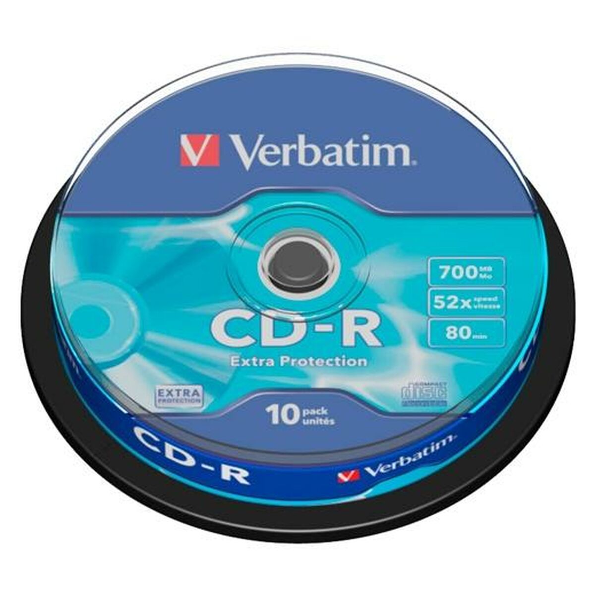 Afbeeldingen van CD-R Verbatim EXTRA PROTECTION 700 MB 52x 10 Pieces (20 Units)