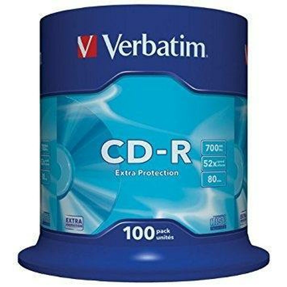 Afbeeldingen van CD-R Verbatim Extra Protection 700 MB 52x 100 Pieces (4 Units)