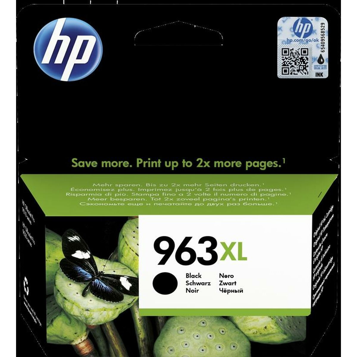 Image secondaire de Cartouche d'encre originale HP Officejet Pro All-in-One 9010,9012,9014,9015,9016,9019,9020,9022,9025 - Nº 963XL Noir (40 Unités)