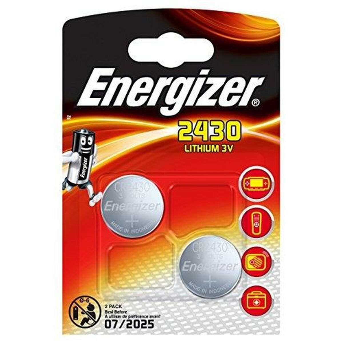 Afbeeldingen van Lithium Button Batteries Energizer 3 V CR2430 (10 Units)