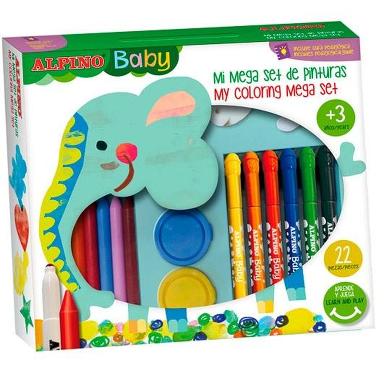 Image secondaire de Set de peinture Alpino Baby Multicouleur 36 Pièces (4 Unités)