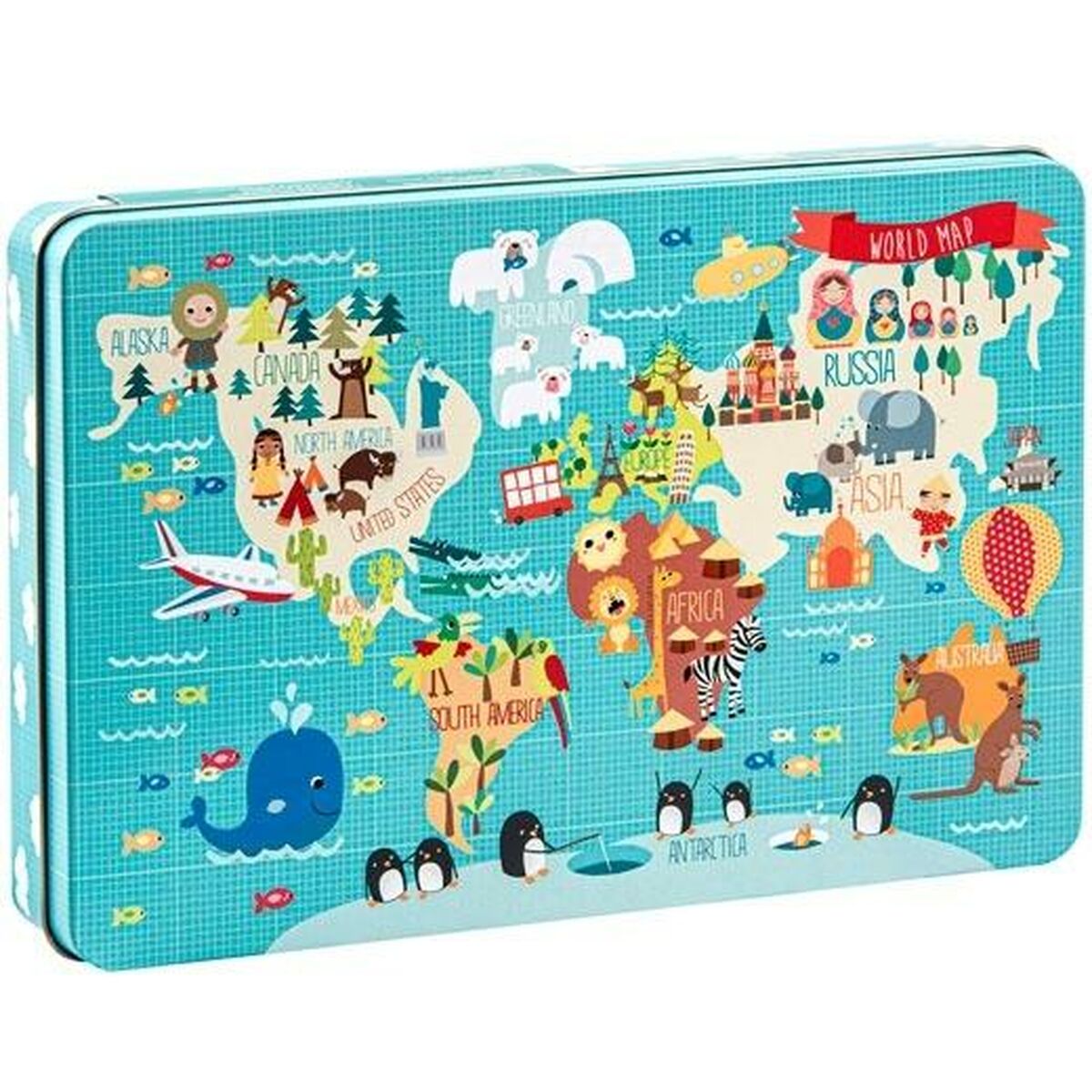 Image secondaire de Puzzle Apli 48 x 32 cm Mappemonde 24 Pièces (8 Unités)