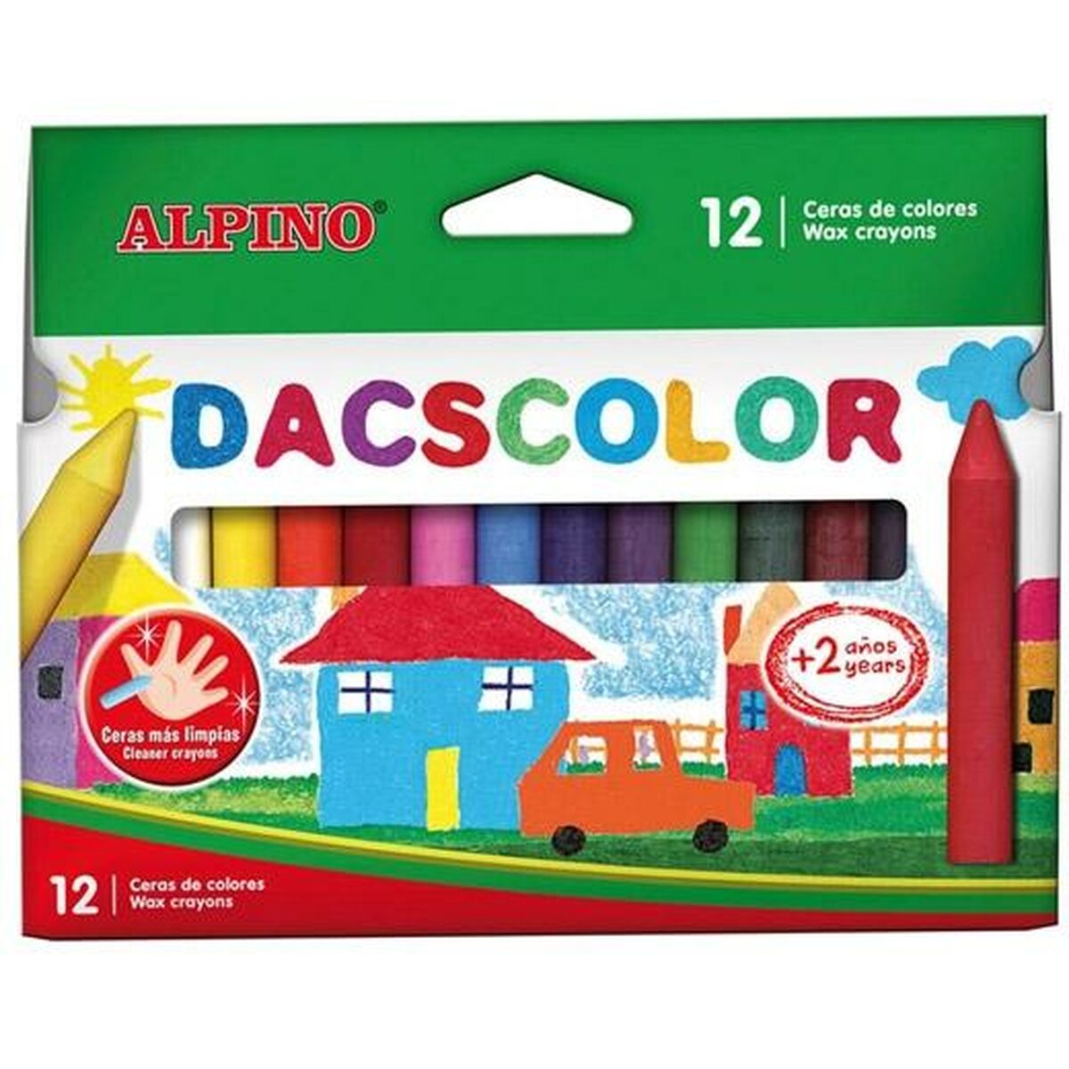 Image secondaire de Crayons gras de couleur Alpino Dacscolor Multicouleur 12 Pièces (60 Unités)