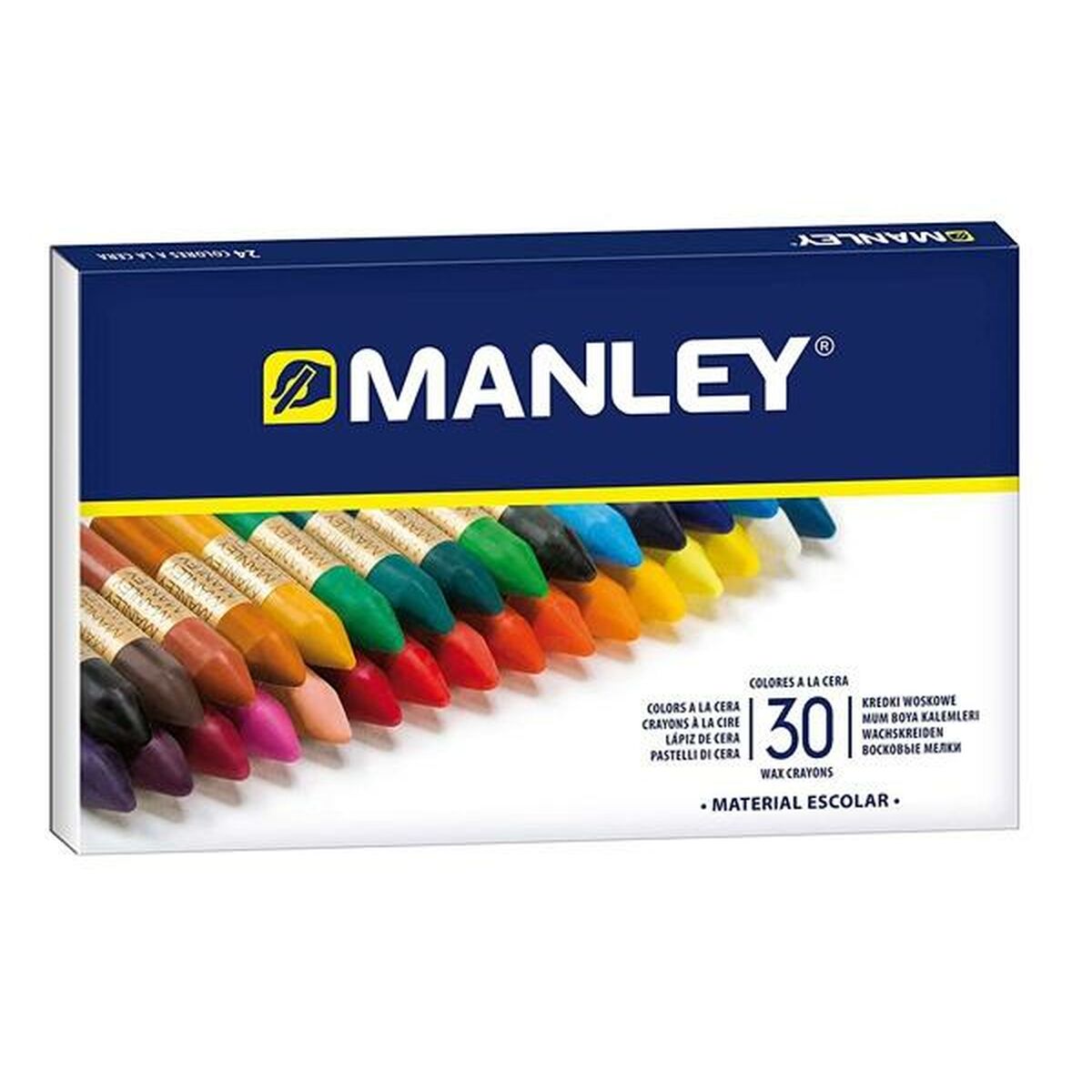 Image secondaire de Crayons gras de couleur Manley Multicouleur 30 Pièces (50 Unités)